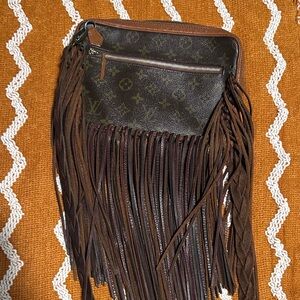 Louis Vuitton Brown Crossbody Bag with Fringe